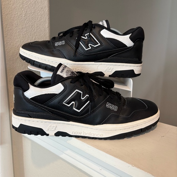 New Balance Other - New Balance Shoes Mens Size 12 Black White 550 Retro Basketball Low BB550SV1